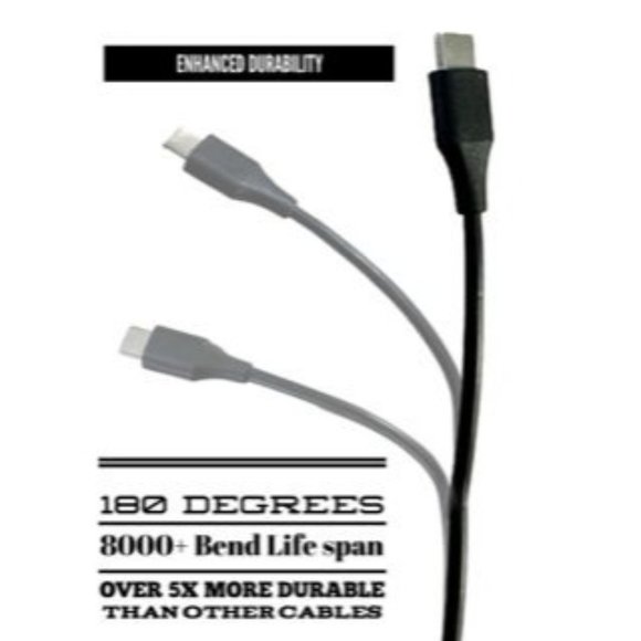 2X Universal, 2 Heavy Duty, USB-C to USB 3.0 4Ft Charge Cables & 2 Wall Adapters - Picture 3 of 15